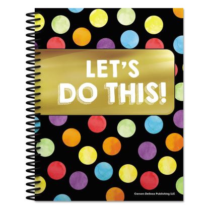 Teacher Planner, Weekly/Monthly, Two-Page Spread (Seven Classes), 10.88 x 8.38, Balloon Theme, Black Cover1