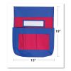 Chairback Buddy Pocket Chart, 7 Pockets, 15 x 19, Blue/Red2