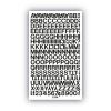 Press-On Vinyl Letters and Numbers, Self Adhesive, Black, 1/2"h, 201/Pack2