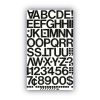 Press-On Vinyl Letters and Numbers, Self Adhesive, Black, 1"h, 88/Pack2