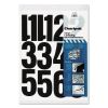 Press-On Vinyl Numbers, Self Adhesive, Black, 4"h, 23/Pack1