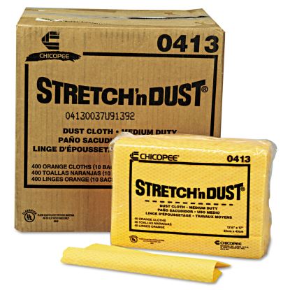 Stretch 'n Dust Cloths, 12.6 x 17, Yellow, 40/Pack, 10 Packs/Carton1
