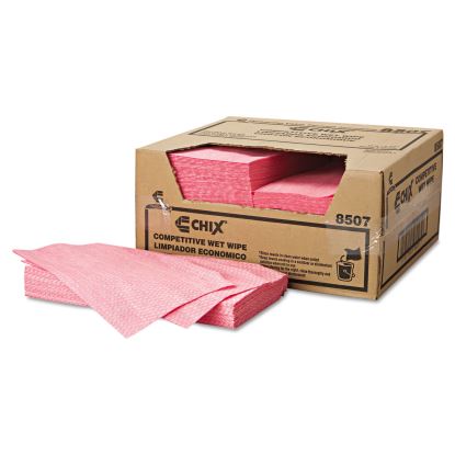 Wet Wipes, 11 1/2 x 24, White/Pink, 200/Carton1