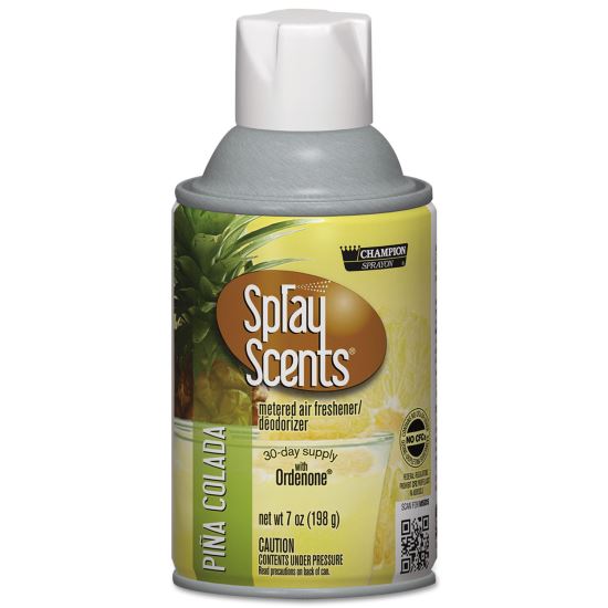 SPRAYScents Metered Air Freshener Refill, Pina Colada, 7 oz Aerosol Spray, 12/Carton1