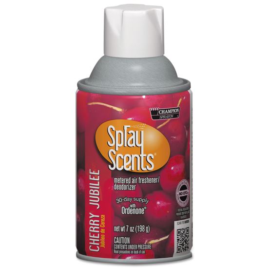 SPRAYScents Metered Air Freshener Refill, Cherry Jubilee, 7 oz Aerosol Spray, 12/Carton1