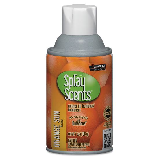 SPRAYScents Metered Air Freshener Refill, Orange Sun, 7 oz Aerosol Spray 12/Carton1