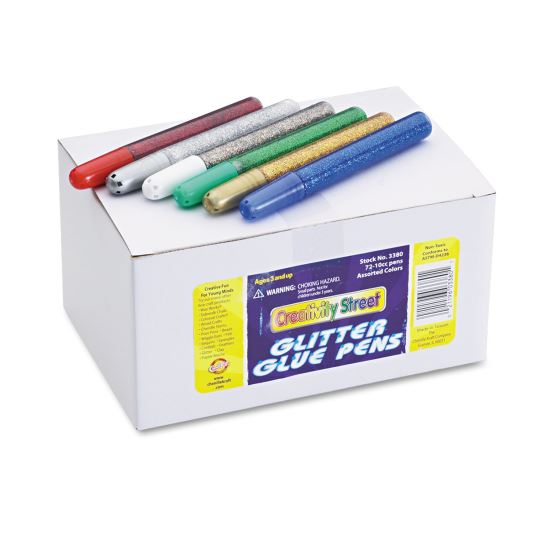 Glitter Glue Pens, Assorted, 10 cc Tube, 72/Pack1