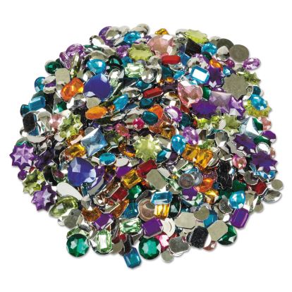 Acrylic Gemstones Classroom Pack, 1 lb, Assorted Colors/Shapes/Sizes1