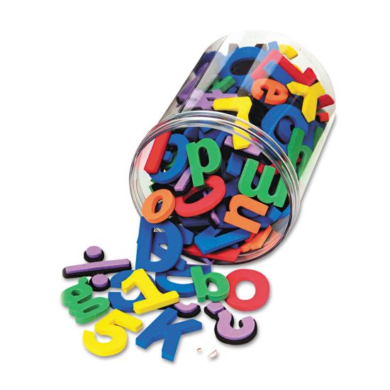 Magnetic Alphabet Letters, Foam, 1.5"; 1", Assorted Colors, 105/Pack1