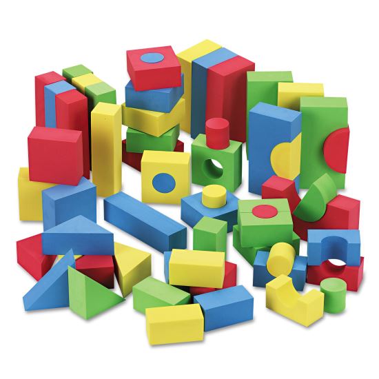Blocks, High-Density Foam, Assorted Colors, 68/Pack1