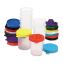 No-Spill Paint Cups, Assorted Color Lids/Cear Cups, 10/Set1