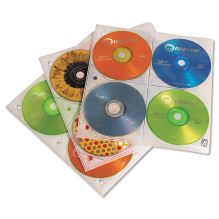 Two-Sided CD Storage Sleeves for Ring Binder, 8 Disc Capacity, Clear, 25 Sleeves1