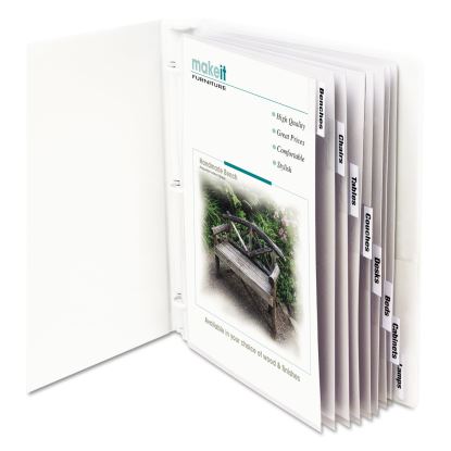Sheet Protectors with Index Tabs, Clear Tabs, 2", 11 x 8.5, 8/Set1