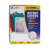 Vinyl Report Covers with Binding Bars, 0.13" Capacity,  8.5 x 11, Clear/Clear, 50/Box2