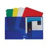 Two-Pocket Heavyweight Poly Portfolio Folder, 3-Hole Punch, 11 x 8.5, Assorted, 10/Pack1
