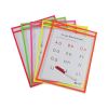 Reusable Dry Erase Pockets, 9 x 12, Assorted Neon Colors, 10/Pack1