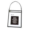 1-Pocket Shop Ticket Holder w/Strap, Black Stitching, 75-Sheet, 9 x 12, 15/Box2
