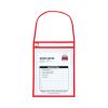1-Pocket Shop Ticket Holder w/Strap and Red Stitching, 75-Sheet, 9 x 12, 15/Box1