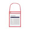 1-Pocket Shop Ticket Holder w/Strap and Red Stitching, 75-Sheet, 9 x 12, 15/Box2