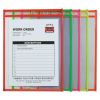 Stitched Shop Ticket Holders, Neon, Assorted 5 Colors, 75", 9 x 12, 25/BX2