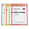 Stitched Shop Ticket Holders, Neon, Assorted 5 Colors, 75", 9 x 12, 10/Pack2