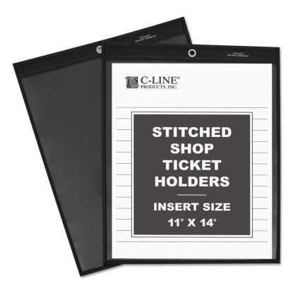 Shop Ticket Holders, Stitched, One Side Clear, 75 Sheets, 11 x 14, 25/BX1