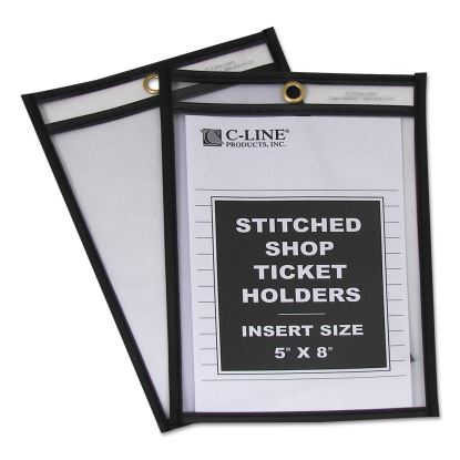 Shop Ticket Holders, Stitched, Both Sides Clear, 25 Sheets, 5 x 8, 25/Box1