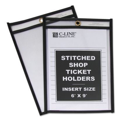 Shop Ticket Holders, Stitched, Both Sides Clear, 50 Sheets, 6 x 9, 25/Box1