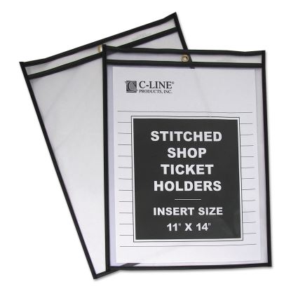 Shop Ticket Holders, Stitched, Both Sides Clear, 75 Sheets, 11 x 14, 25/Box1