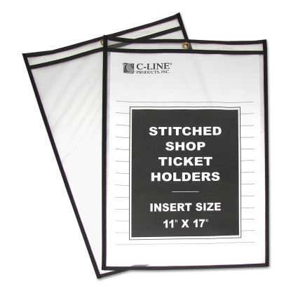 Shop Ticket Holders, Stitched, Both Sides Clear, 75", 11 x 17, 25/Box1
