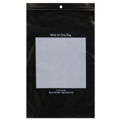 Write-On Poly Bags, 2 mil, 6" x 9", Black, 1,000/Box1