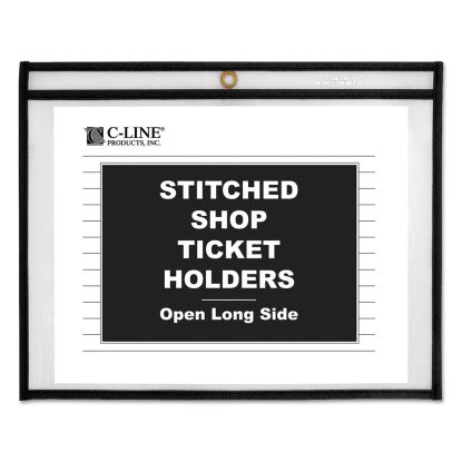Shop Ticket Holders, Stitched, Both Sides Clear, 75 Sheets, 12 x 9, 25/Box1