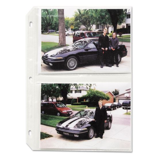 Clear Photo Pages for Four 5 x 7 Photos, 3-Hole Punched, 11-1/4 x 8-1/81