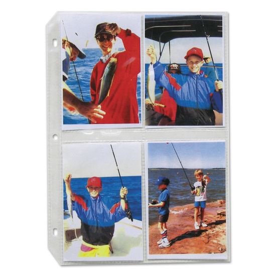 Clear Photo Pages for 8, 3-1/2 x 5 Photos, 3-Hole Punched, 11-1/4 x 8-1/81