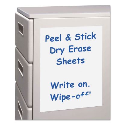 Peel and Stick Dry Erase Sheets, 8 1/2 x 11, White, 25 Sheets/Box1