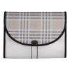 Plaid Design Expanding Files, 1.5" Expansion, 13 Sections, Cord/Hook Closure, 1/6-Cut Tabs, Letter Size, Gray Plaid1