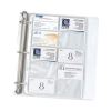 Business Card Binder Pages, For 2 x 3.5 Cards, Clear, 20 Cards/Sheet, 10 Sheets/Pack1