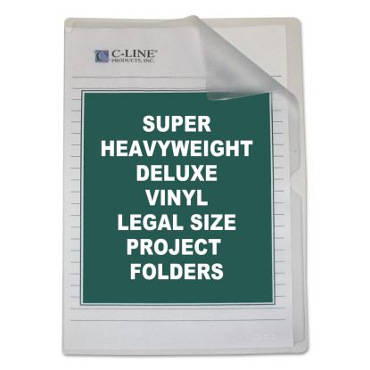Deluxe Vinyl Project Folders, Legal Size, Clear, 50/Box1