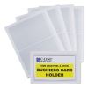 Self-Adhesive Business Card Holders, Side Load, 2 x 3.5, Clear, 10/Pack2