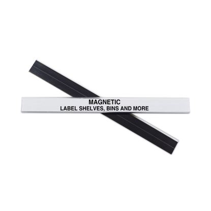 HOL-DEX Magnetic Shelf/Bin Label Holders, Side Load, 0.5 x 6, Clear, 10/Box1