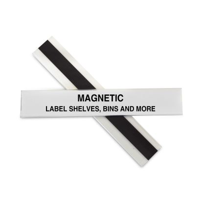 HOL-DEX Magnetic Shelf/Bin Label Holders, Side Load, 1" x 6", Clear, 10/Box1