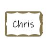 Self-Adhesive Name Badges, 3.5 x 2.25, Gold, 100/Box1