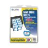 Laser Printer Name Badges, 3 3/8 x 2 1/3, White/Blue, 200/Box2