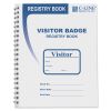 Visitor Badges with Registry Log, 3 5/8 x 1 7/8, White, 150 Badges/Box2