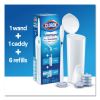 ToiletWand Disposable Toilet Cleaning System: Handle, Caddy and Refills, White, 6/Carton2