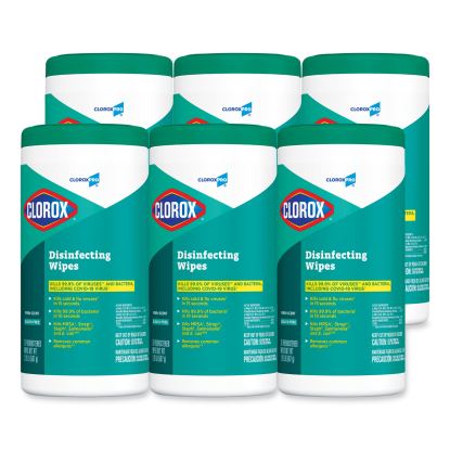 Disinfecting Wipes, 7 x 8, Fresh Scent, 75/Canister, 6/Carton1