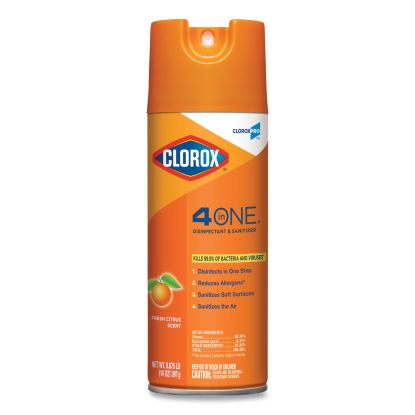 4-in-One Disinfectant and Sanitizer, Citrus, 14 oz Aerosol Spray, 12/Carton1