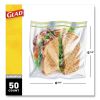 Sandwich Zipper Bags, 6.63" x 8", Clear, 600/Carton2