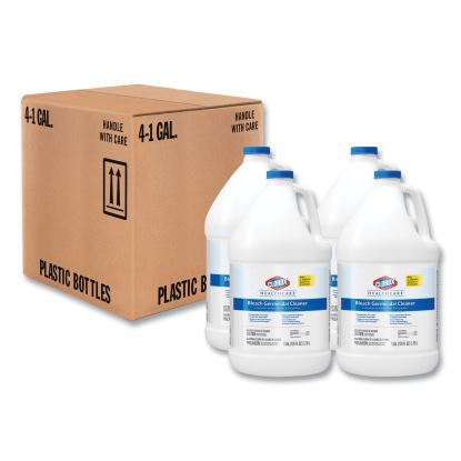 Bleach Germicidal Cleaner, 128 oz Refill Bottle, 4/Carton1