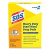 Steel Wool Soap Pads, 4 x 5, Steel, 15 Pads/Box, 12 Boxes/Carton2